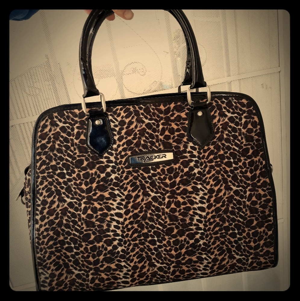 Tracker by Bentley Leopard Print Carry on Luggage